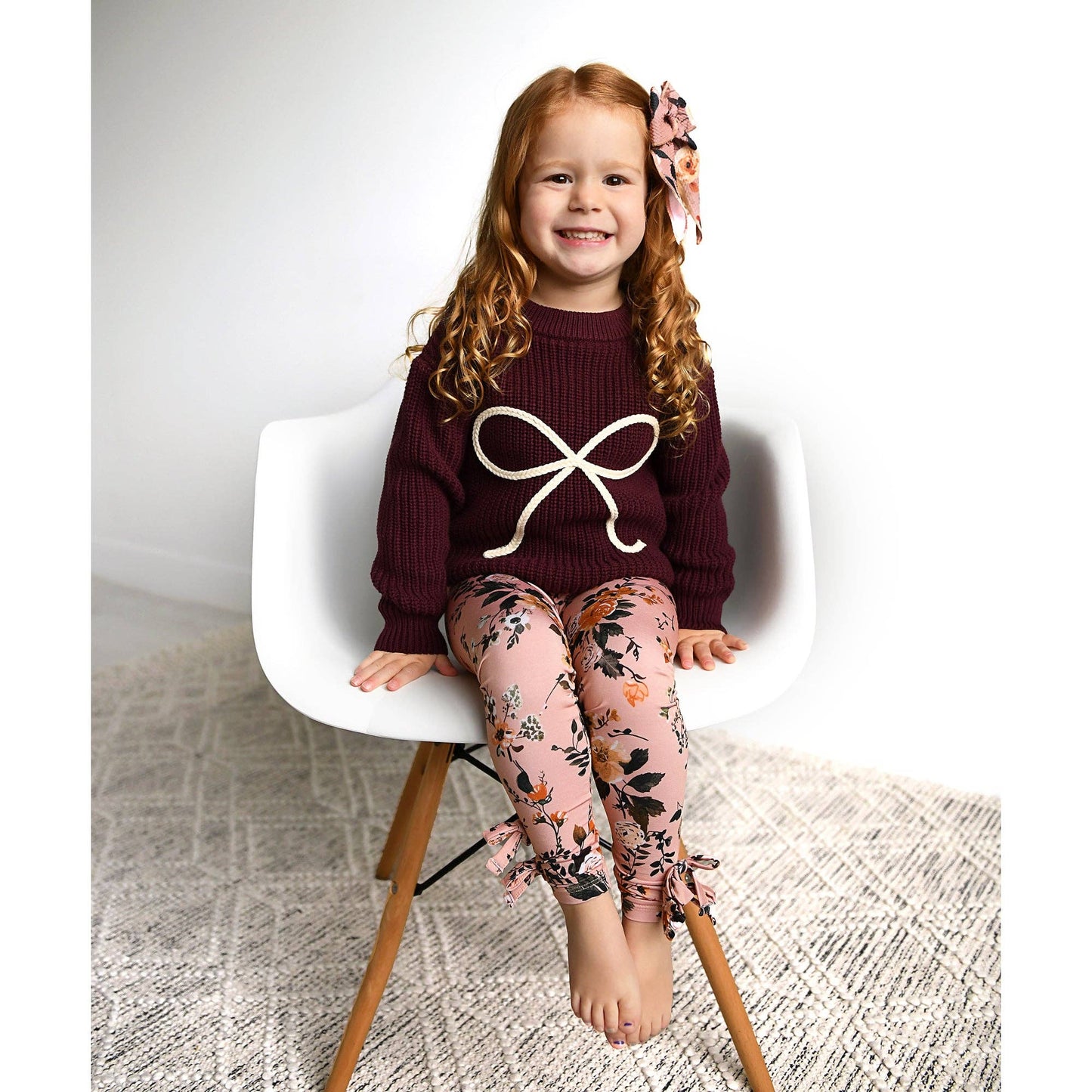 Maroon Bow SWEATER