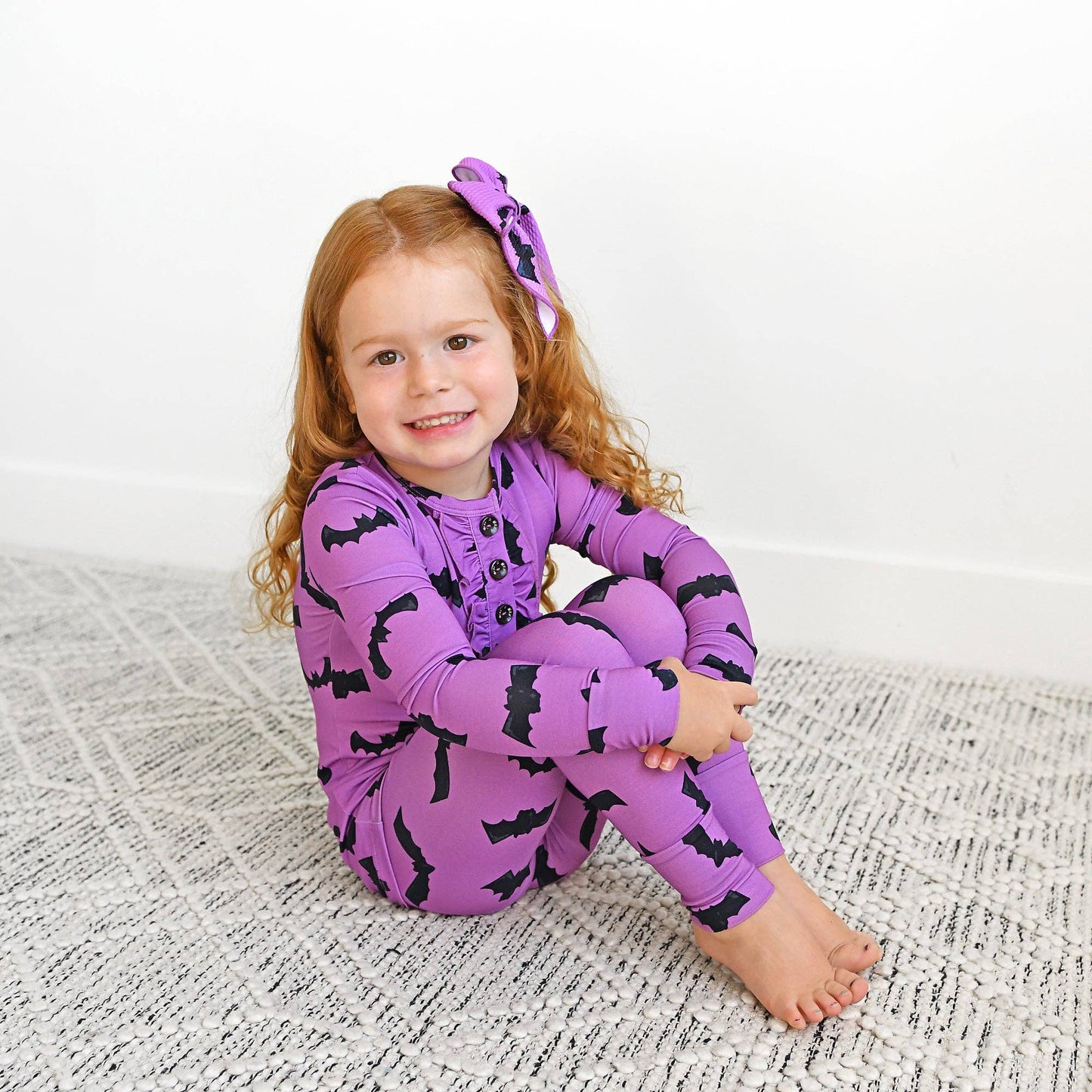 Echo Purple Bat RUFFLE TWO PIECE