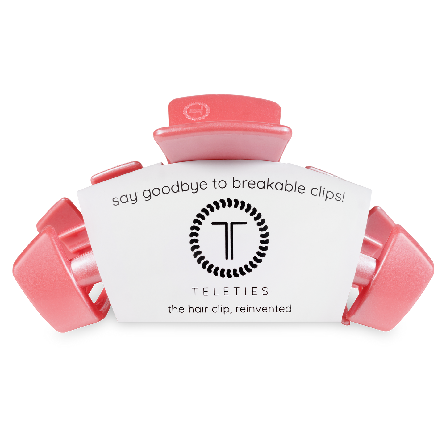 Teleties Classic Hair Clip Calming Coral
