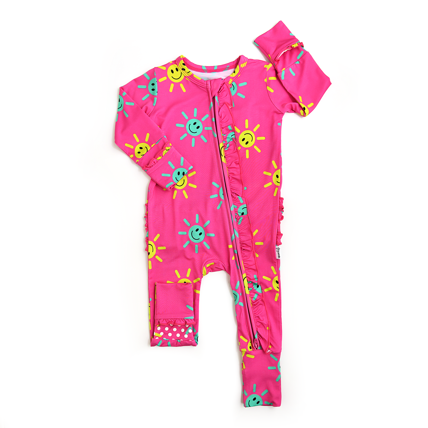 Brittany Smiley Face Ruffle Zip