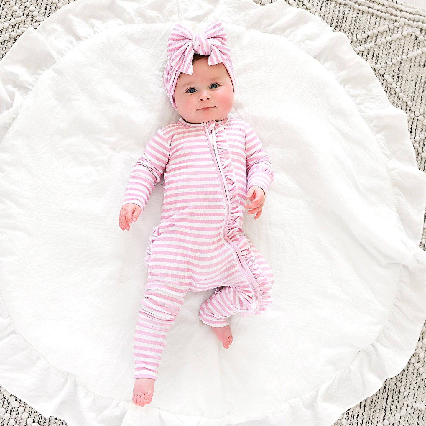 Lana Pink Stripe HEADWRAP