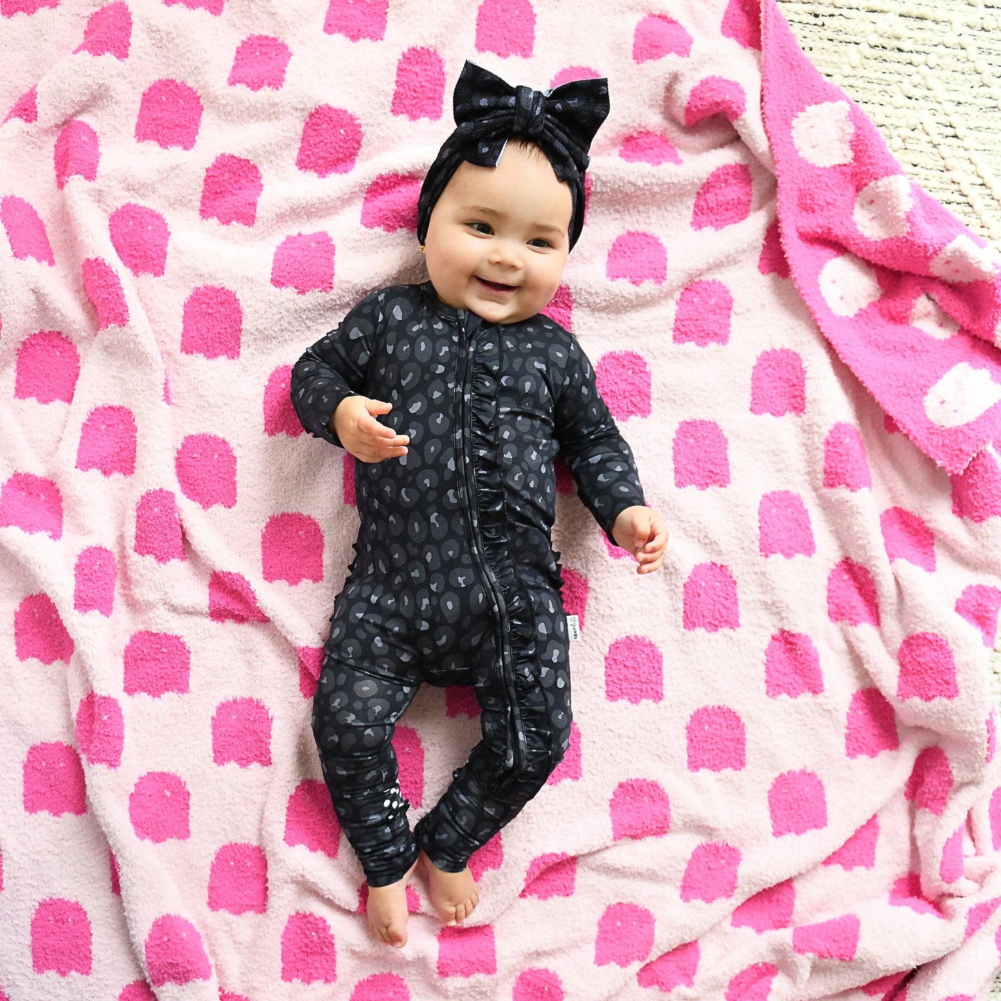 Ash Black Leopard HEADWRAP