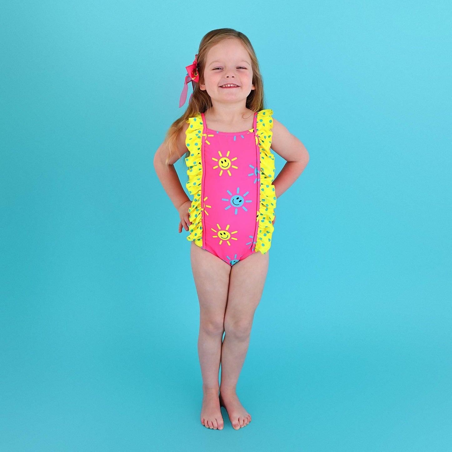 Brittany Smiley Face TANK ONE PIECE SWIMSUIT