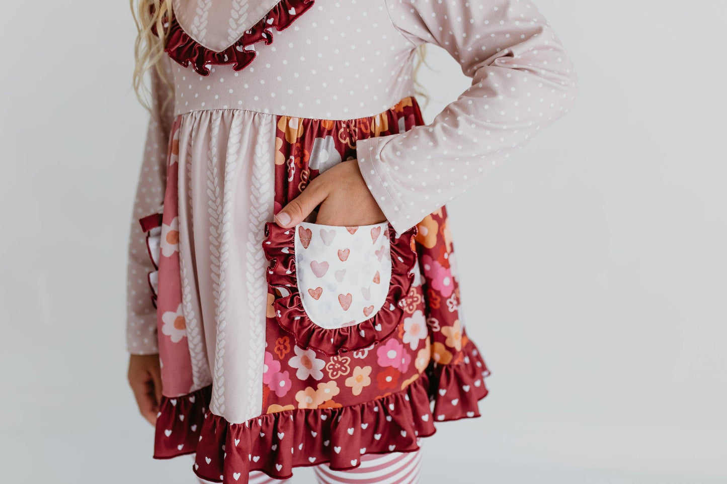 Floral Bell Bottom Ruffle Pant Set