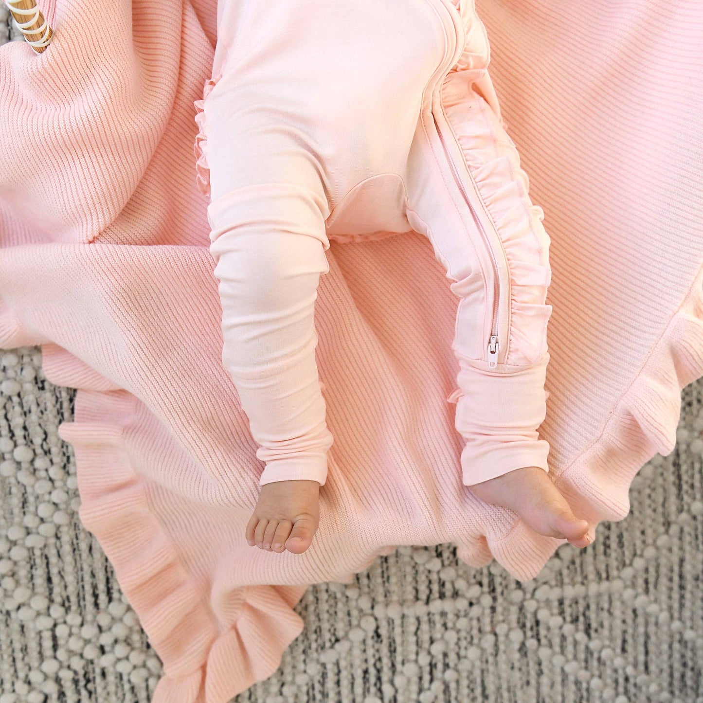 Light Pink RUFFLE ZIP