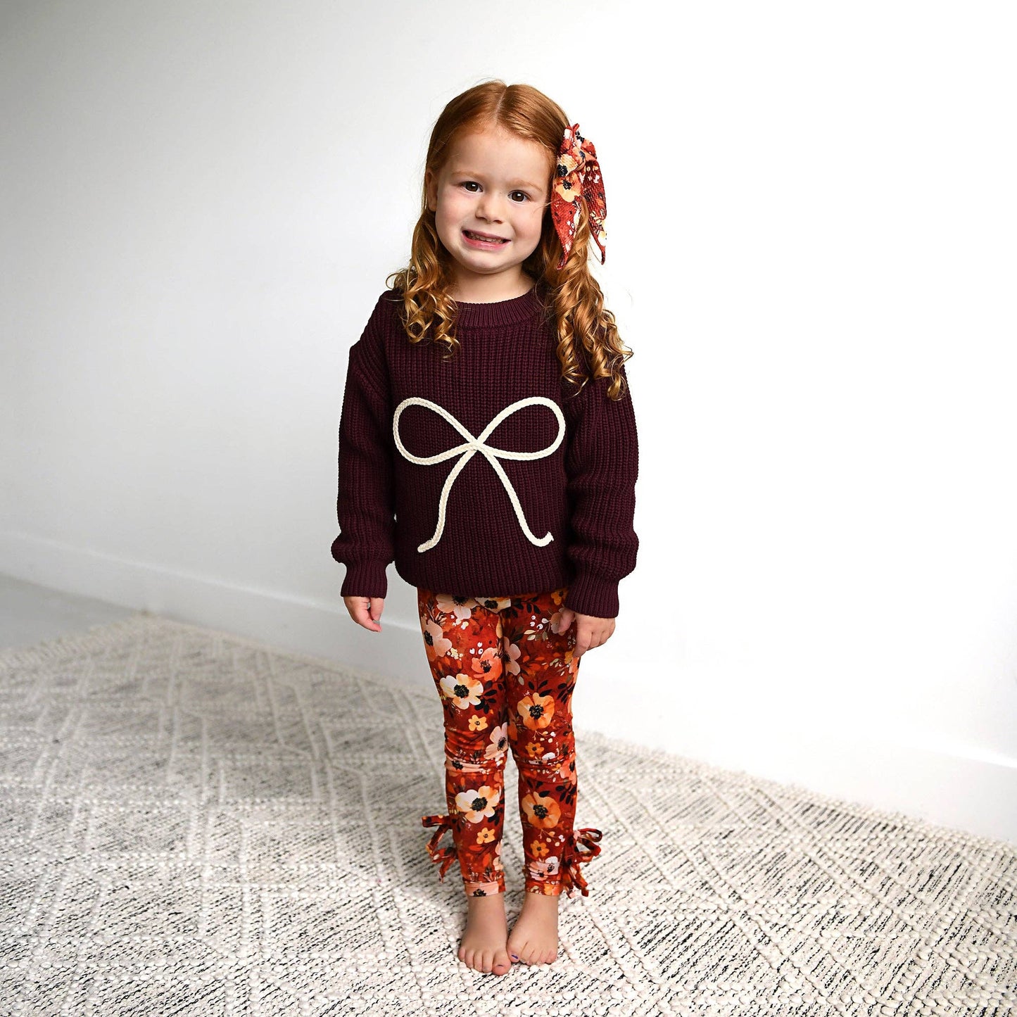Maroon Bow SWEATER