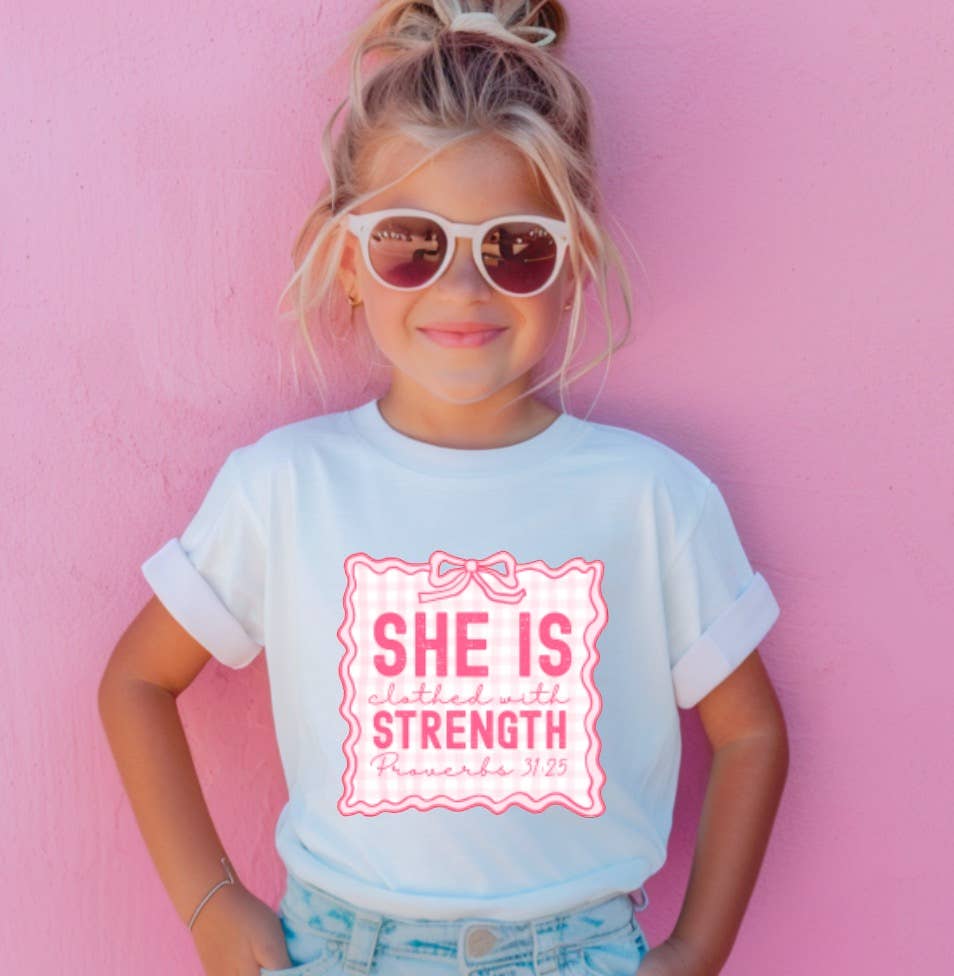 YOUTH She Is Clothed With Strength Tee