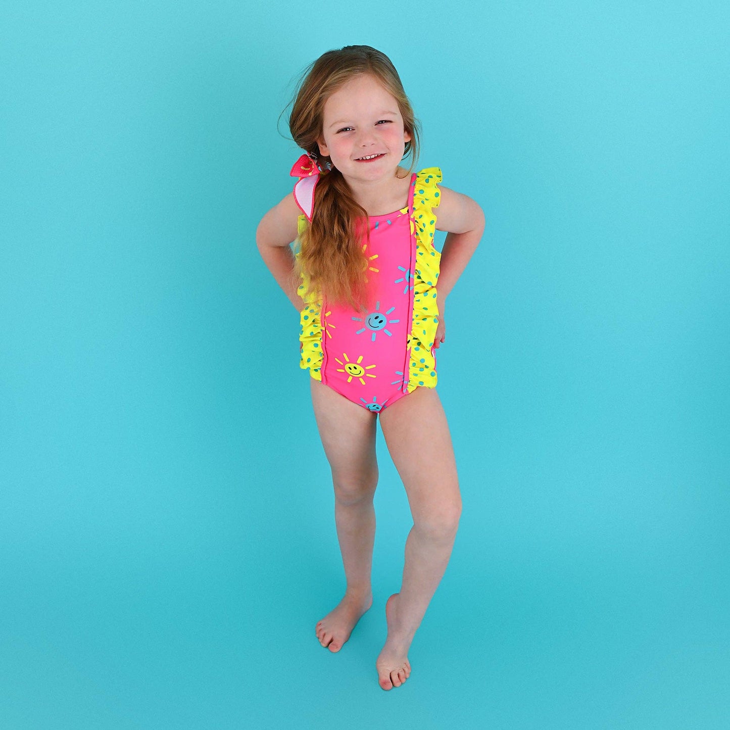 Brittany Smiley Face TANK ONE PIECE SWIMSUIT
