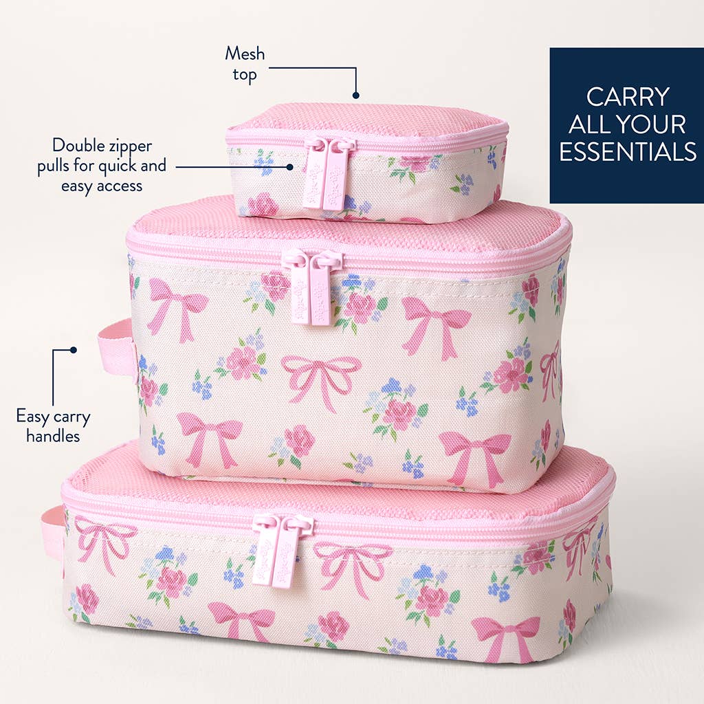 *NEW* Itzy Ritzy Ribbons + Roses Pack Like A Boss™ Packing Cubes
