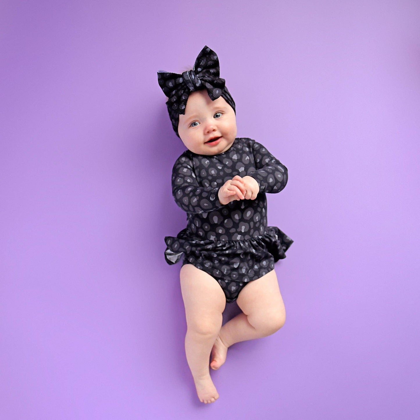 Ash Black Leopard HEADWRAP