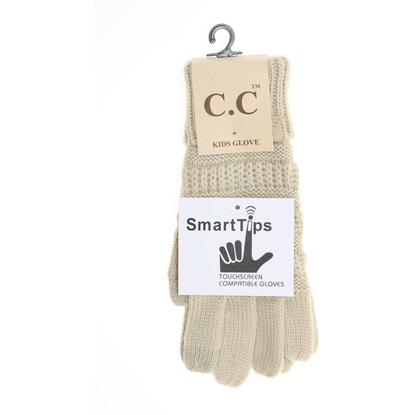 KIDS Solid Cable Knit CC Gloves