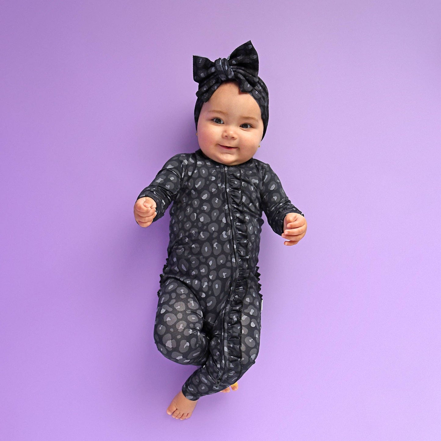 Ash Black Leopard HEADWRAP