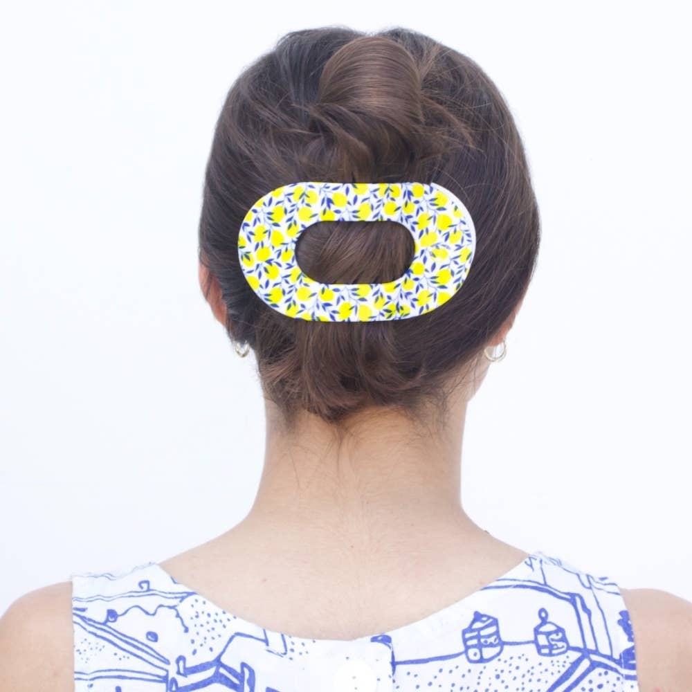 Teleties Flat Round Hair Clip Limoncello
