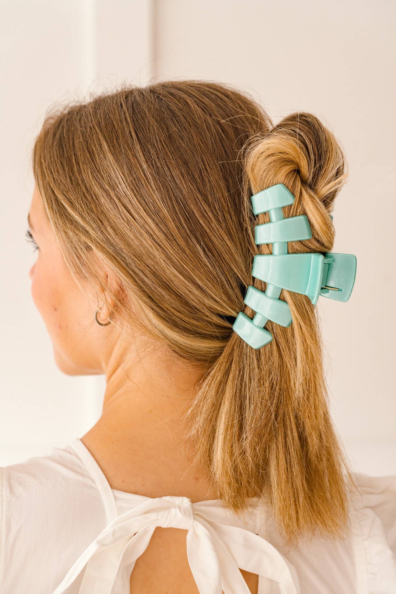 Teleties Classic Hair Clip Totally Turquoise