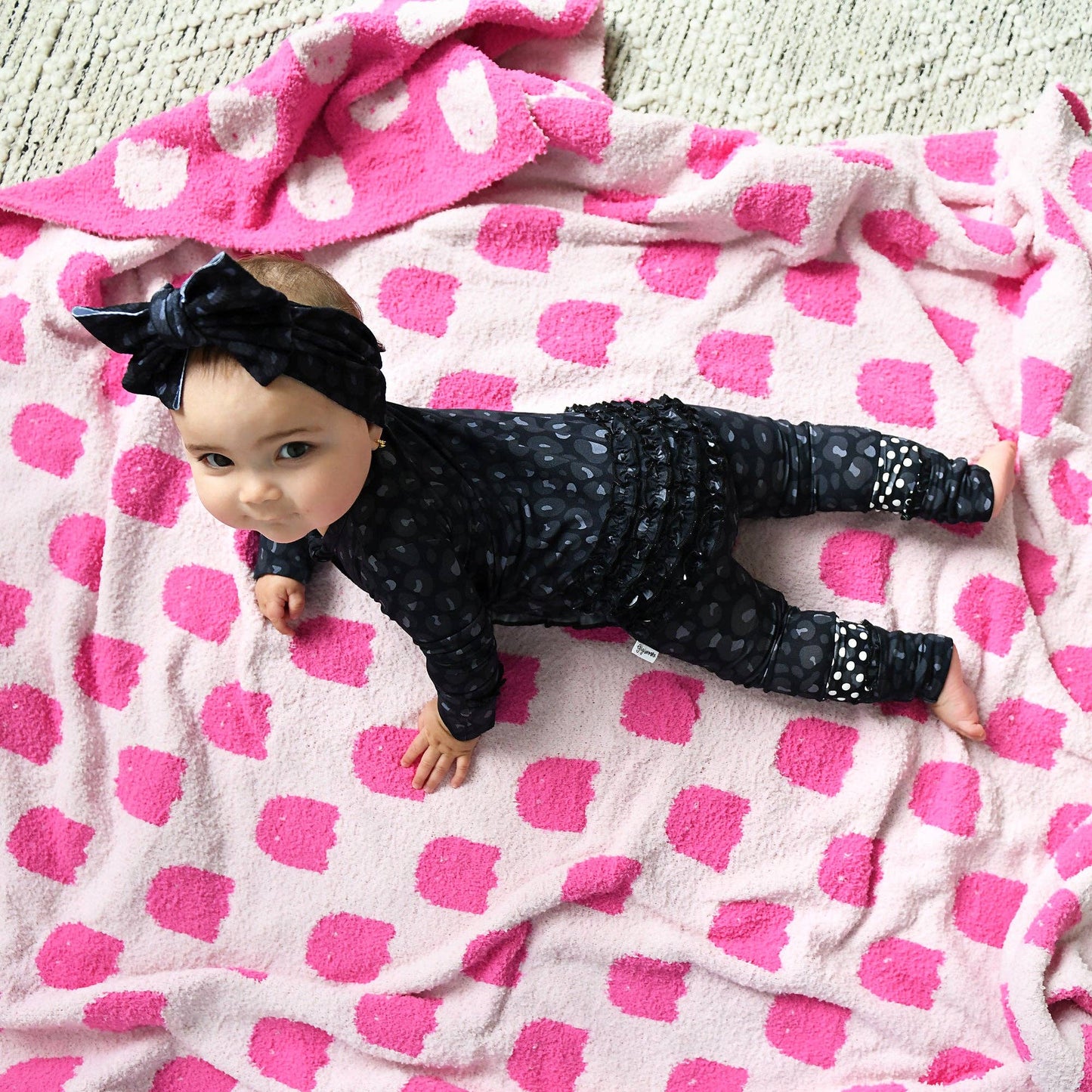 Ash Black Leopard HEADWRAP