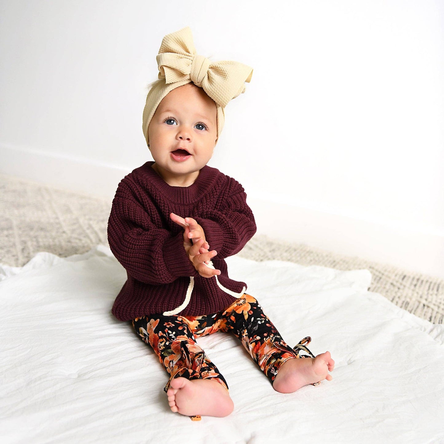 Maroon Bow SWEATER