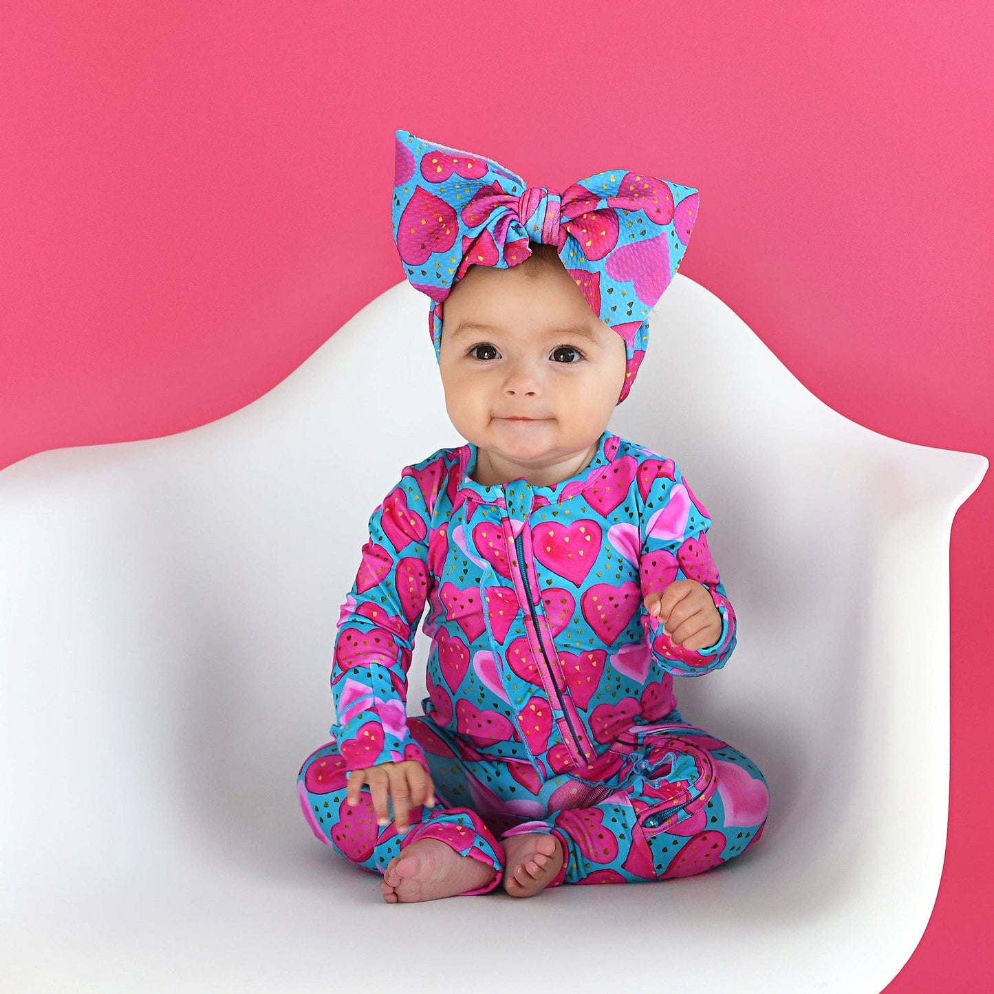 Alaina Heart Ruffle Zip