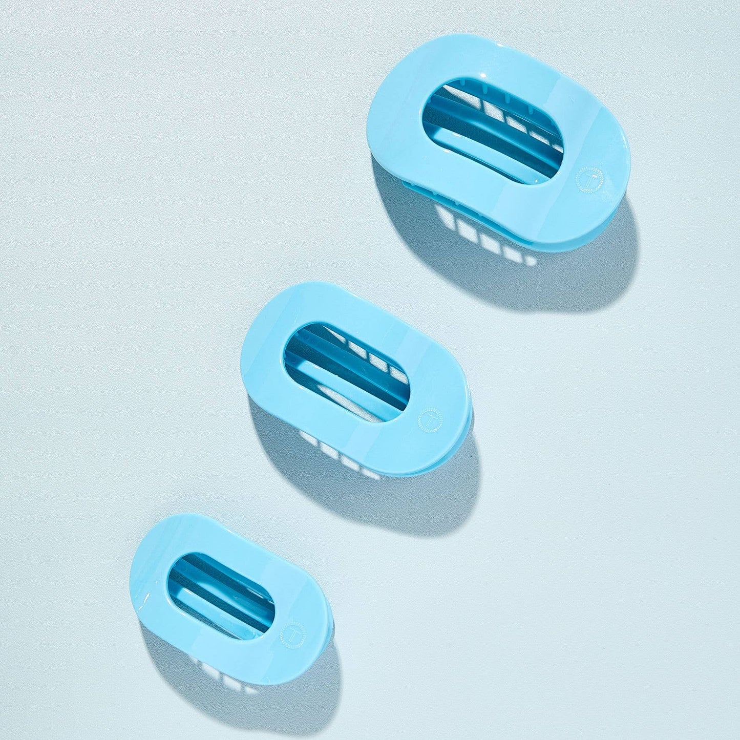 Teleties Flat Round Hair Clip Summer Sky
