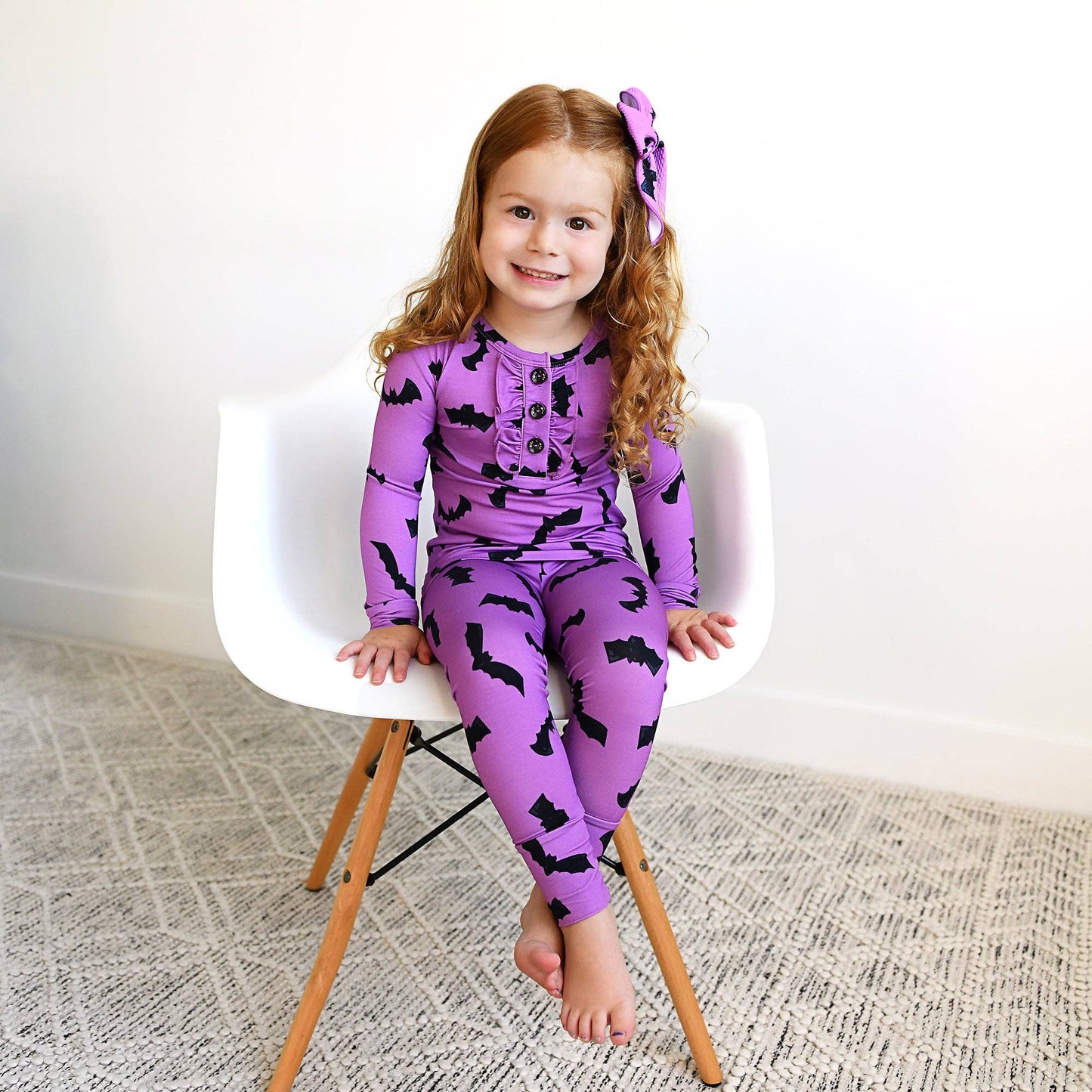 Echo Purple Bat RUFFLE TWO PIECE