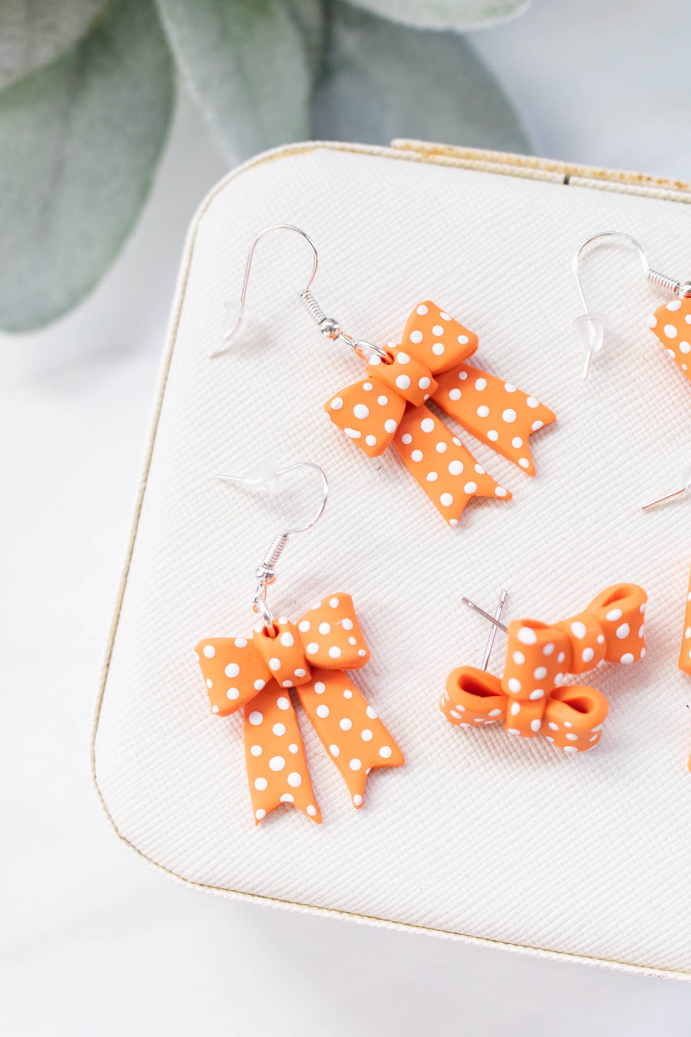 TN Vols Orange & White Polka Dot Bows