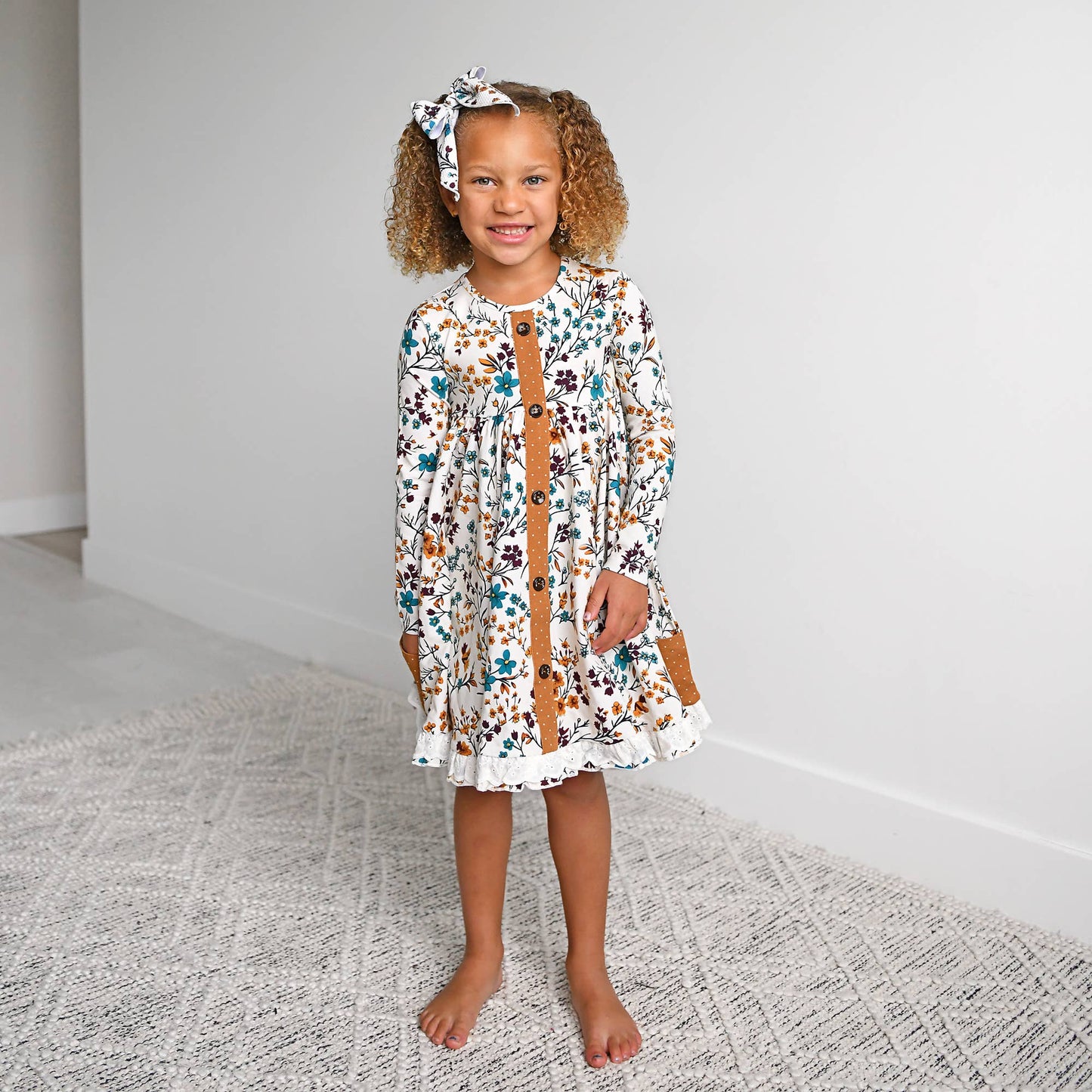 Maren Floral BUTTON DRESS