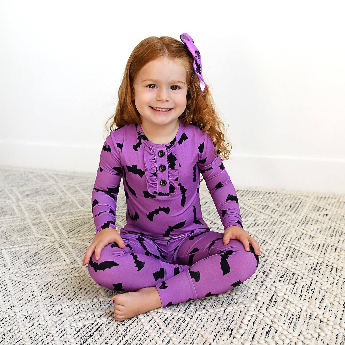Echo Purple Bat RUFFLE TWO PIECE
