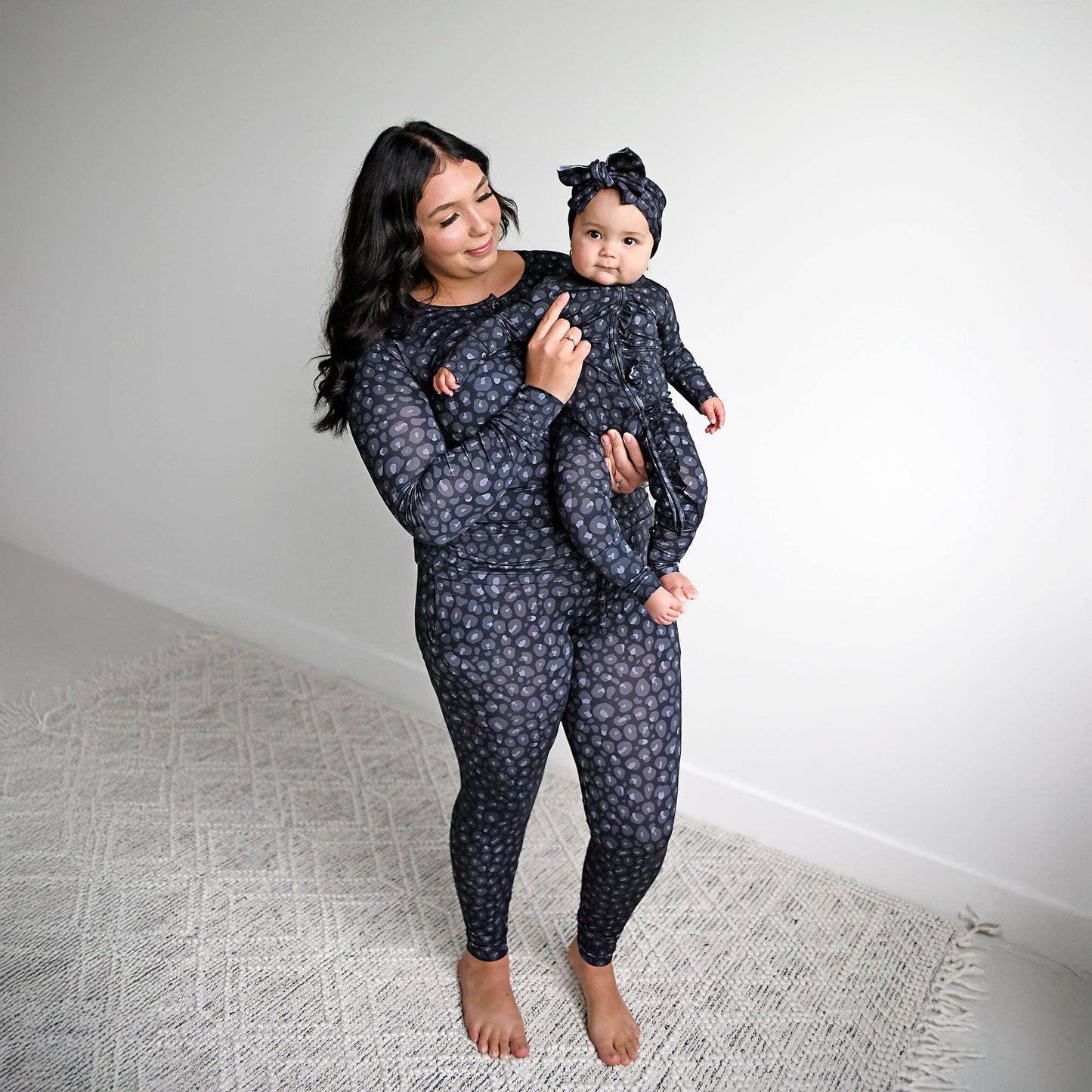 Ash Black Leopard HEADWRAP