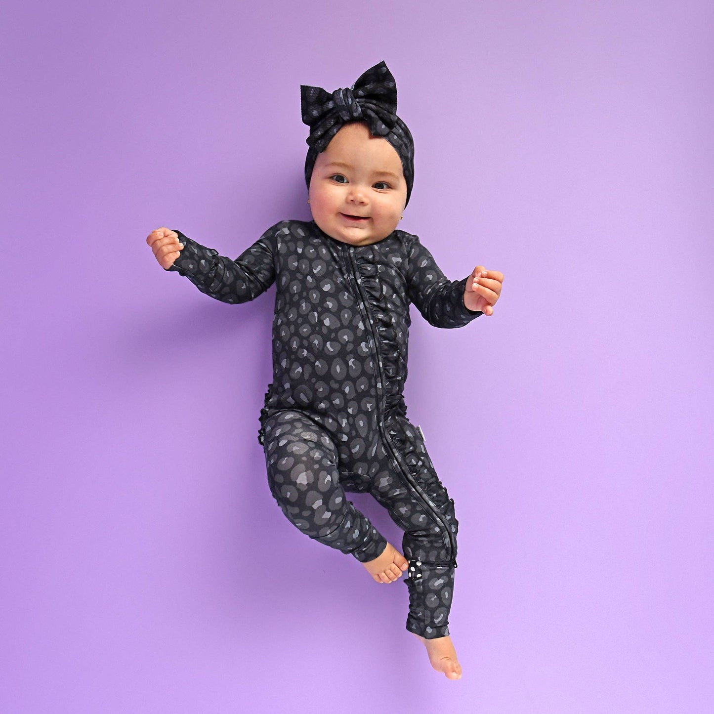 Ash Black Leopard HEADWRAP