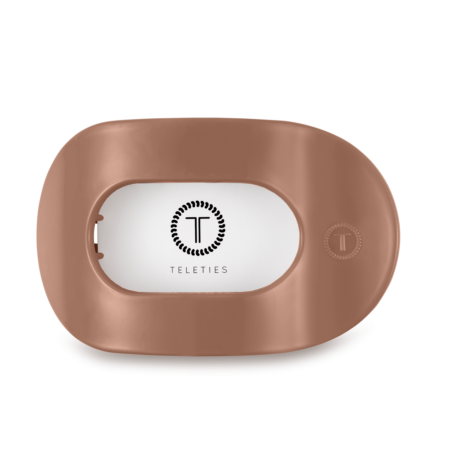 Teleties Round Flat Hair Clip Mocha Mousse