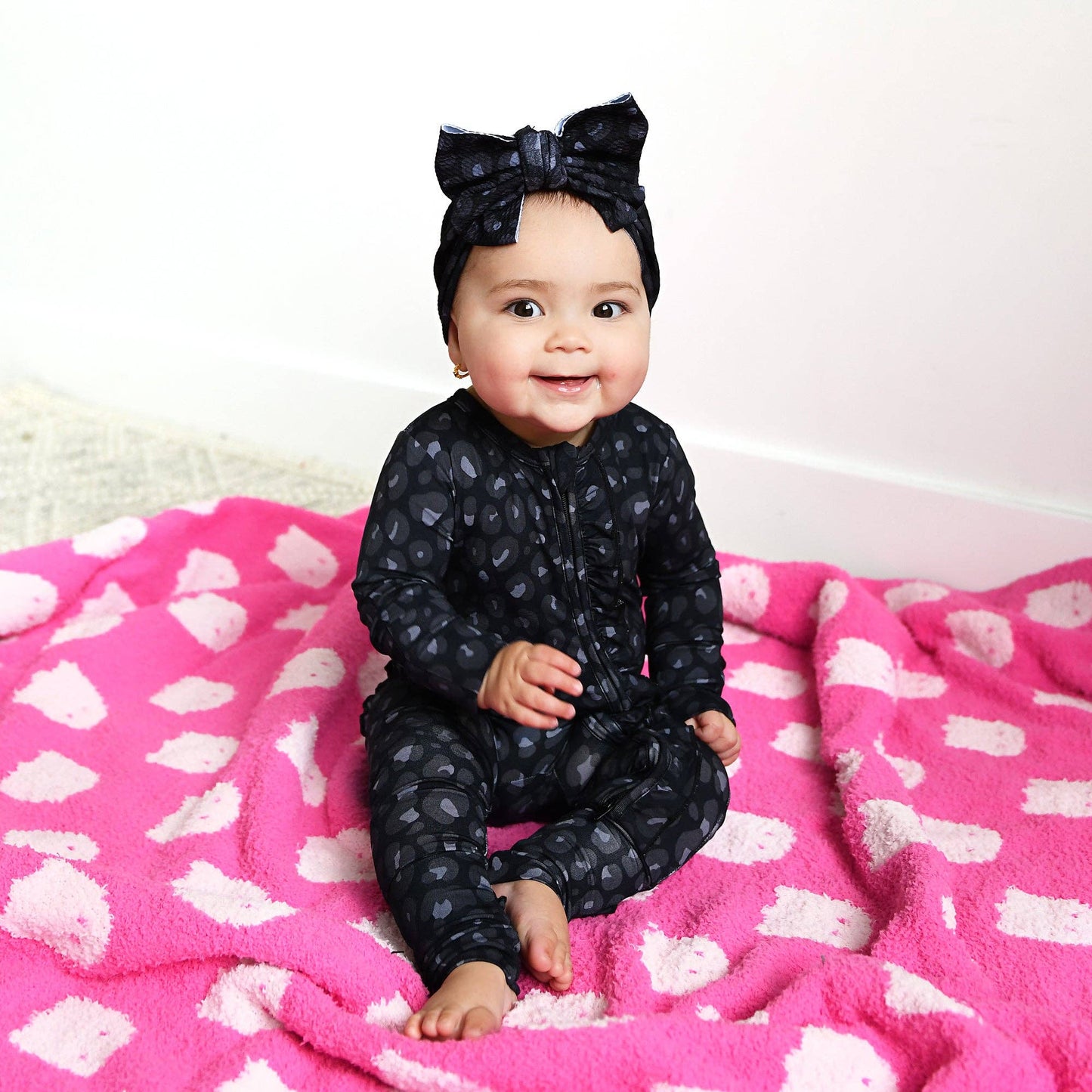 Ash Black Leopard HEADWRAP