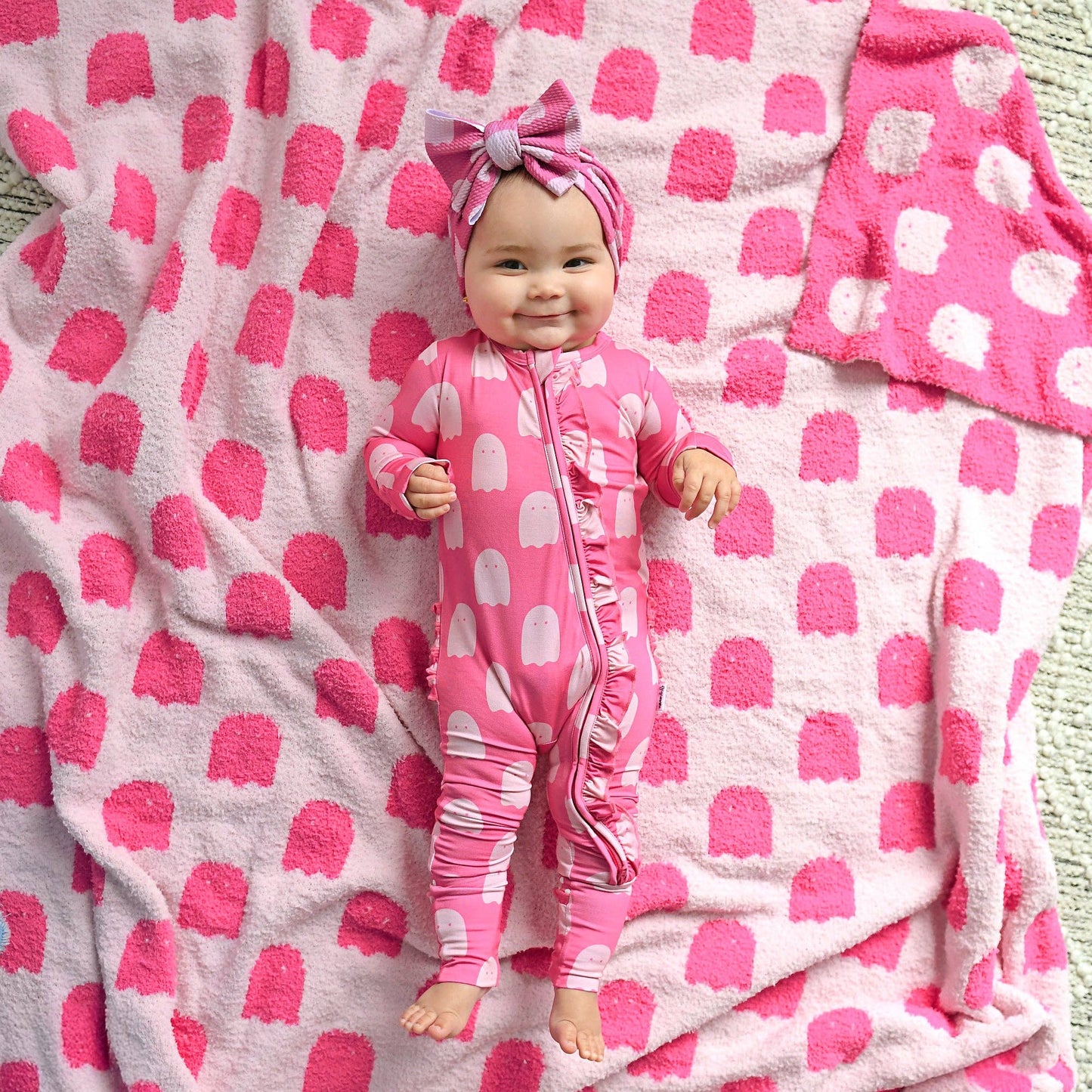 Draven Pink Ghost RUFFLE ZIP
