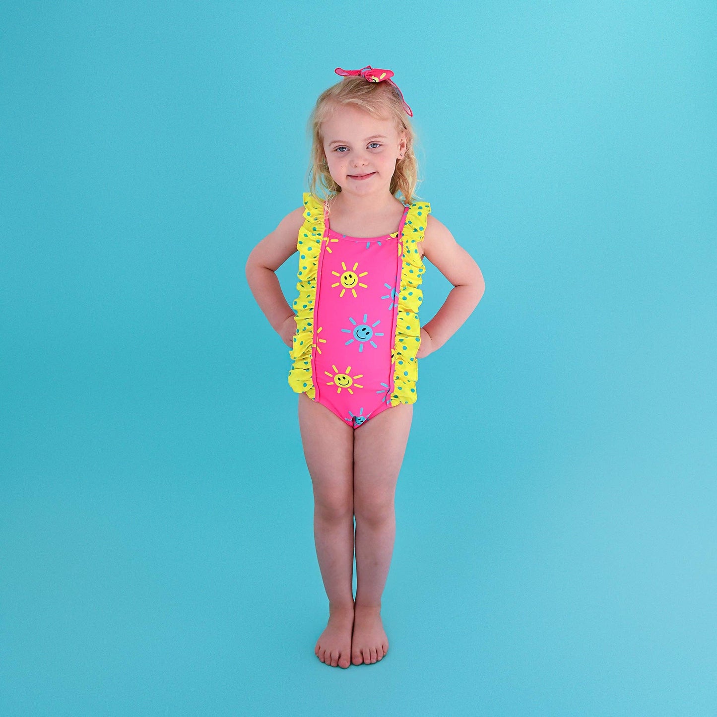 Brittany Smiley Face TANK ONE PIECE SWIMSUIT