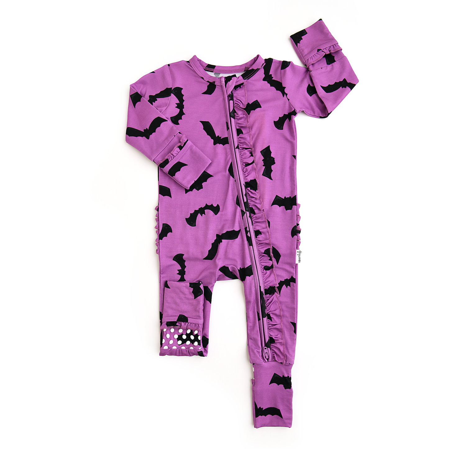 Echo Purple Bats RUFFLE ZIP