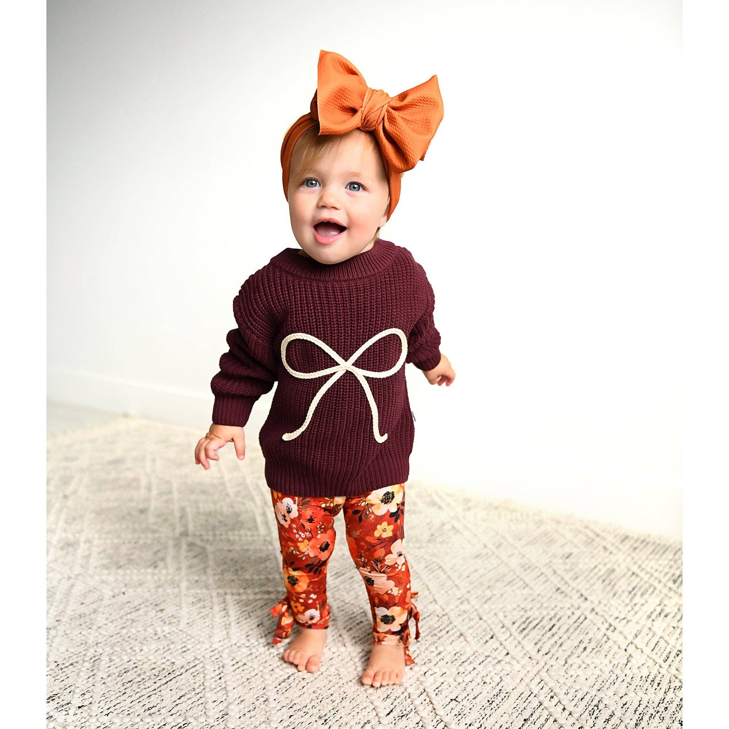 Maroon Bow SWEATER