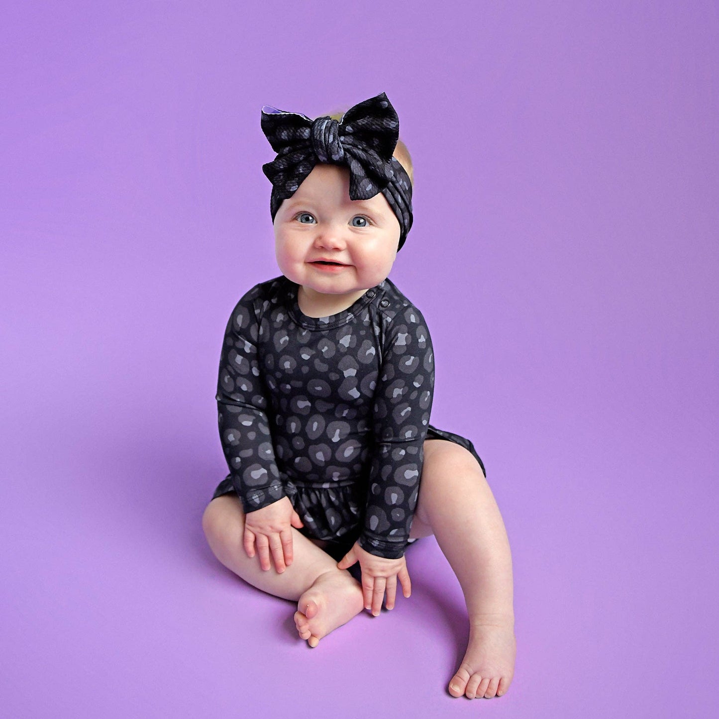 Ash Black Leopard HEADWRAP