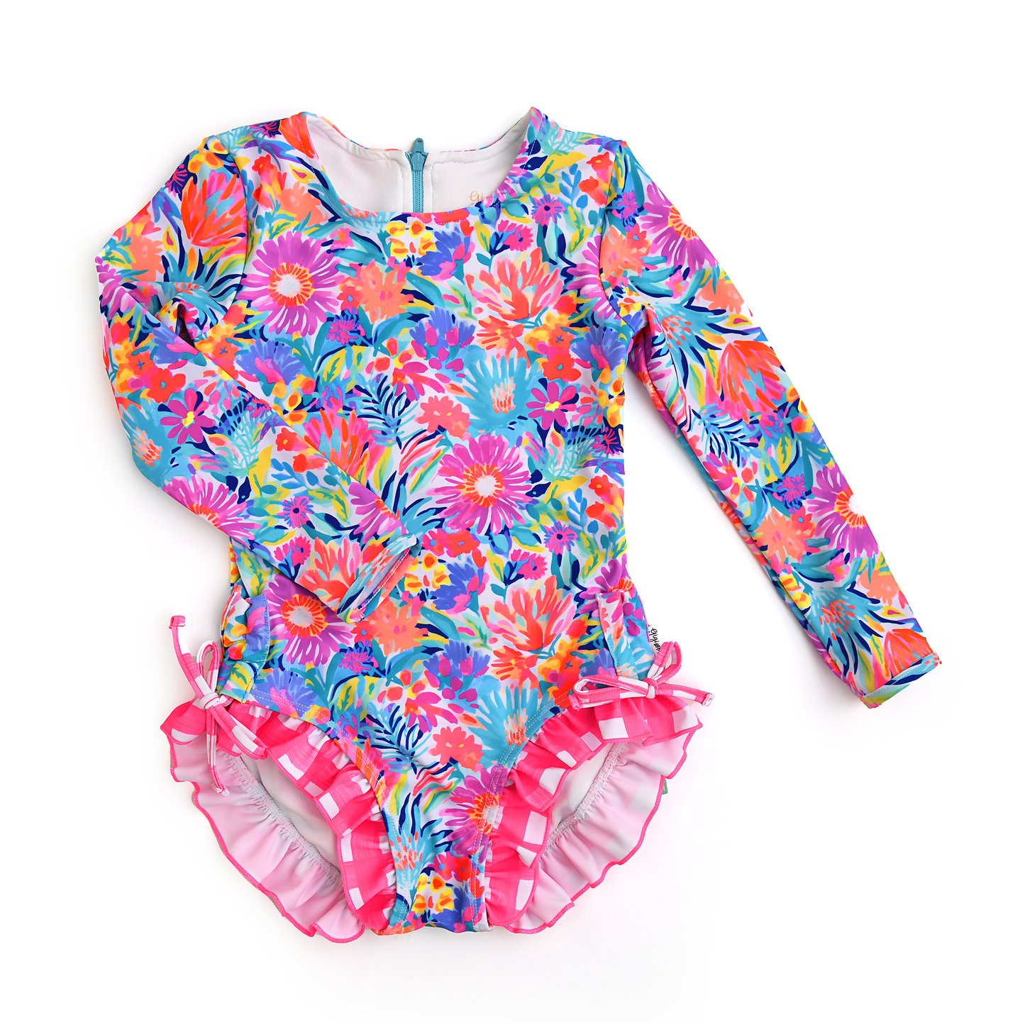 Megan Floral LONG SLEEVE RASH GUARD SWIMSUIT