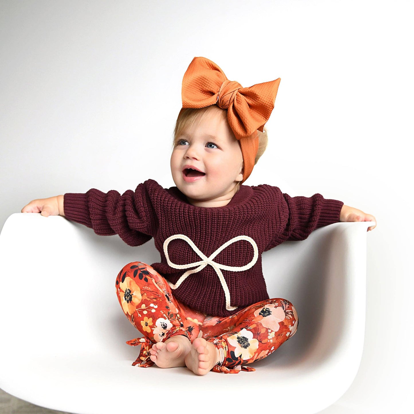 Maroon Bow SWEATER