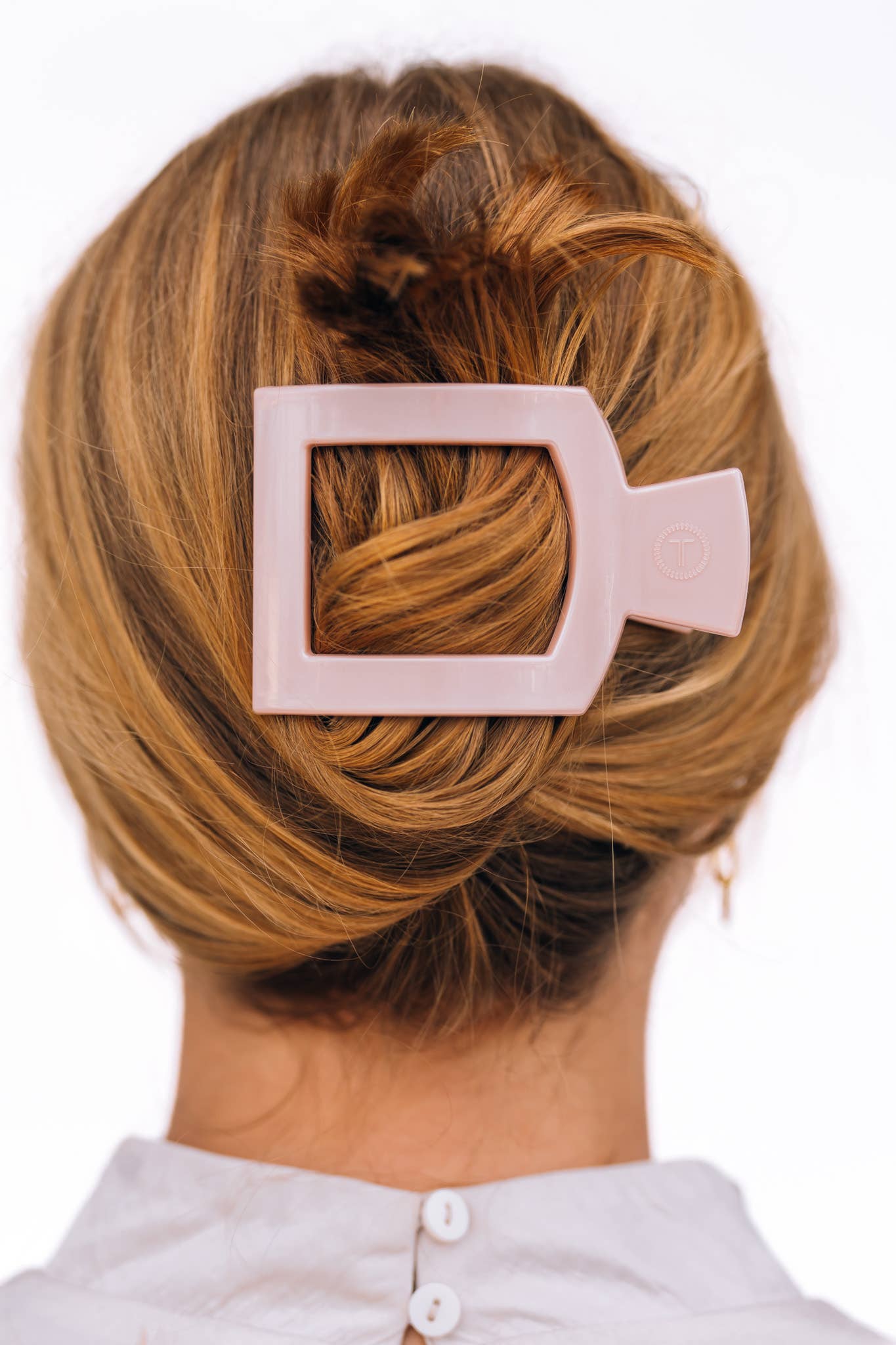 Teleties Square Clip Pearly Pink