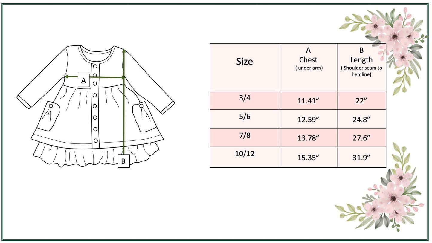 Rose Floral & Sage Check Dress