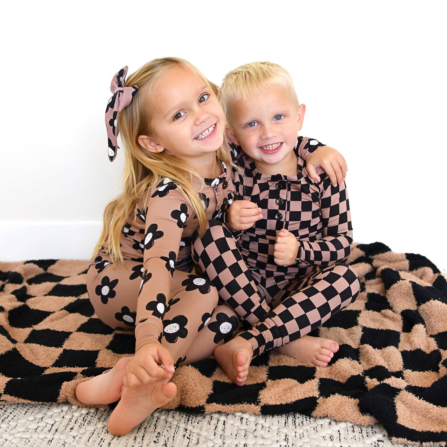 Coco RUFFLE TWO PIECE Bamboo Flowers Lounge Set Girls Outfit
