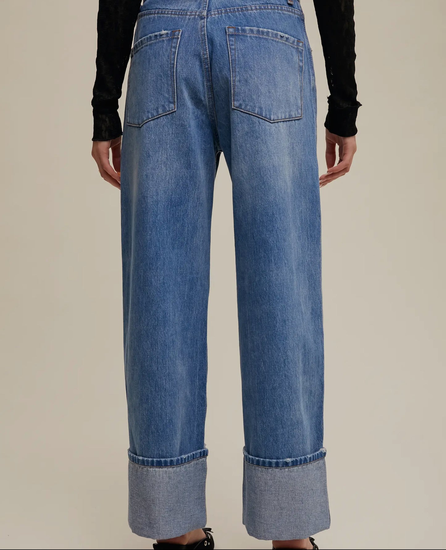 Jemma Wide Leg Cuffed Denim