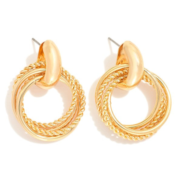 Layered Textured Hoop Earrings