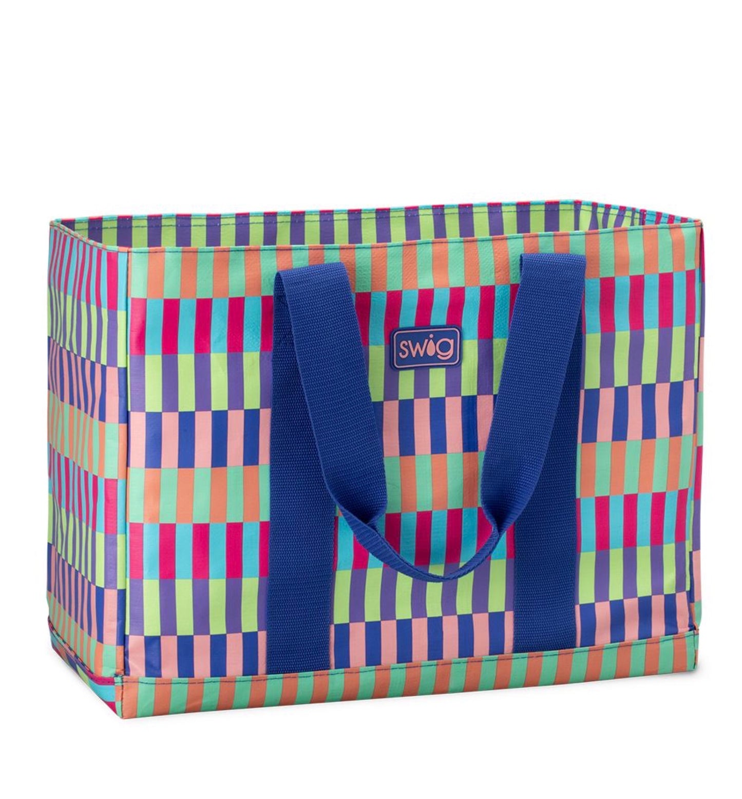 Jumbo Tote Bag in Brite Stripes