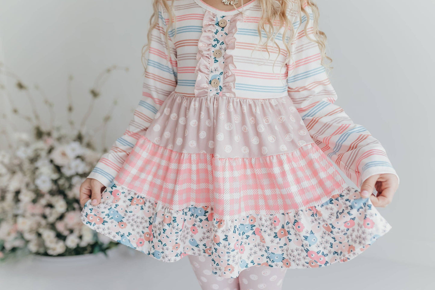 Ruffle Button Legging Set