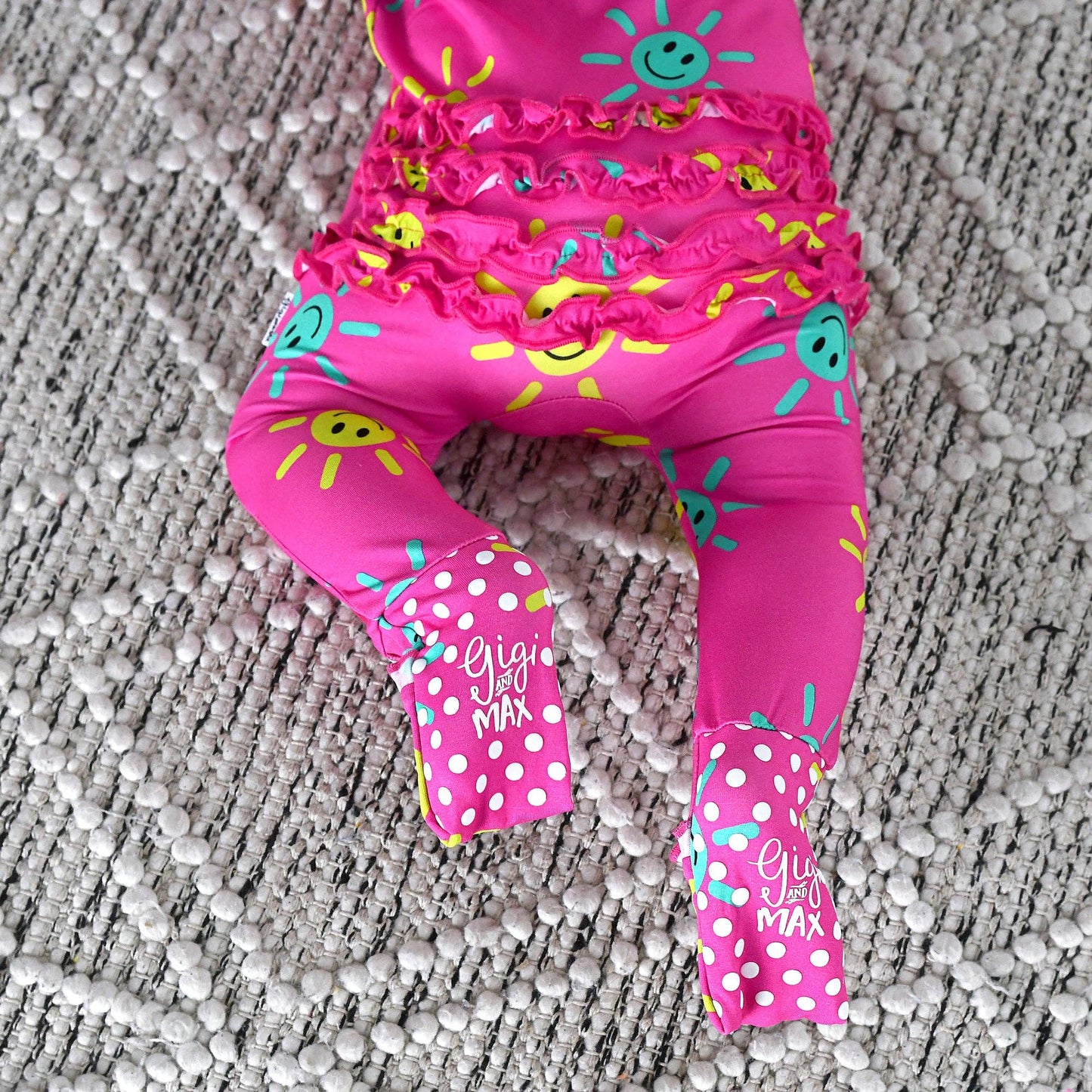 Brittany Smiley Face Ruffle Zip