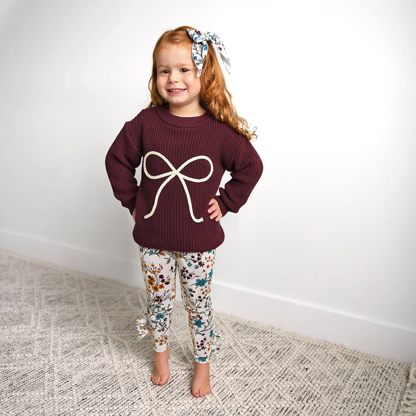 Maroon Bow SWEATER