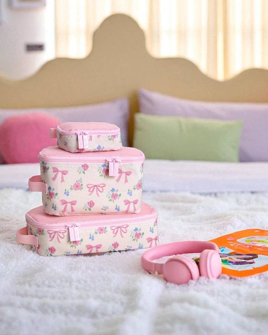 *NEW* Itzy Ritzy Ribbons + Roses Pack Like A Boss™ Packing Cubes