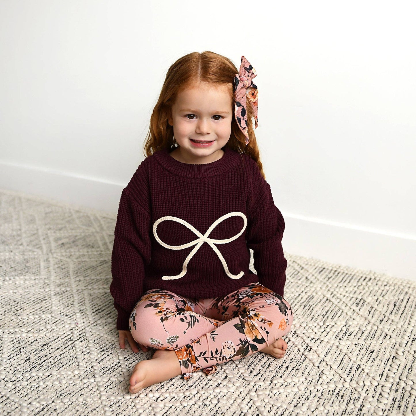 Maroon Bow SWEATER