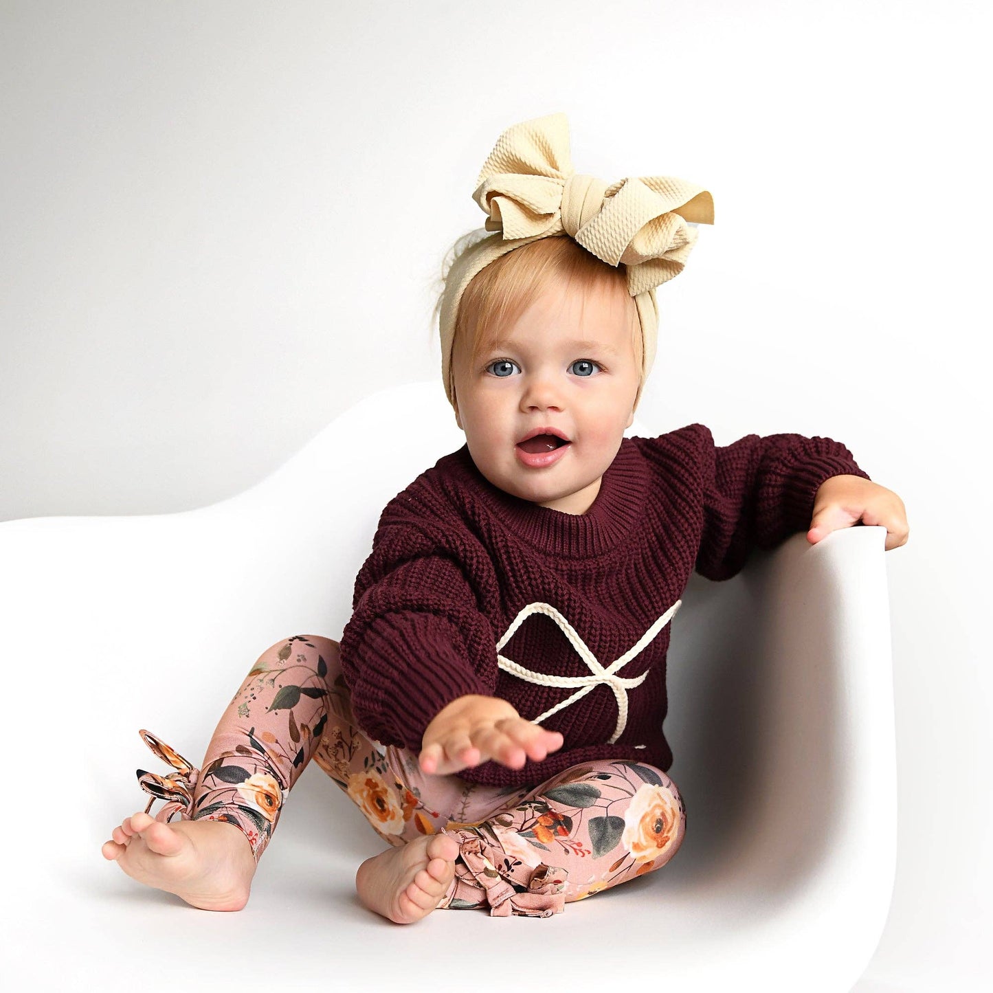 Maroon Bow SWEATER