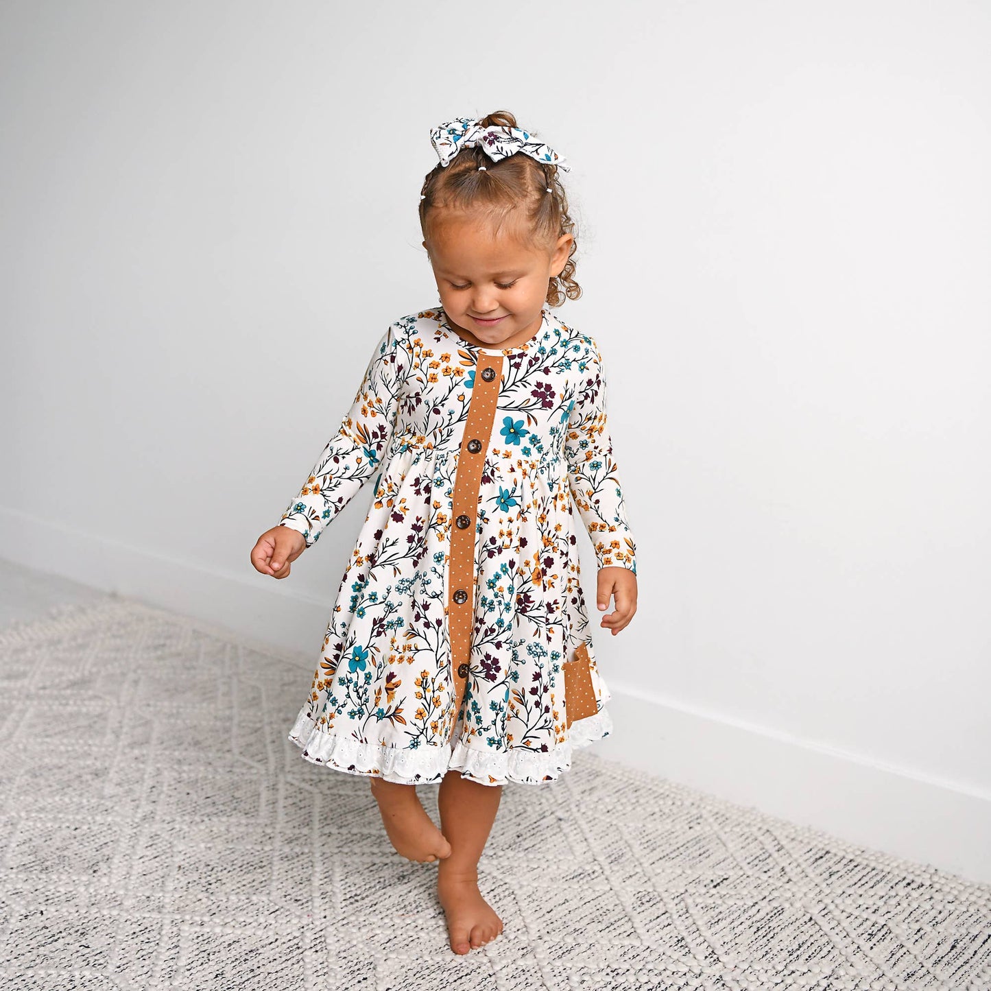 Maren Floral BUTTON DRESS